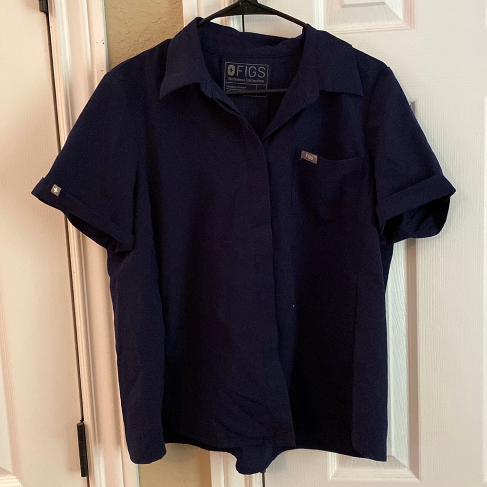Figs Navy Technical Collection Scrub Top